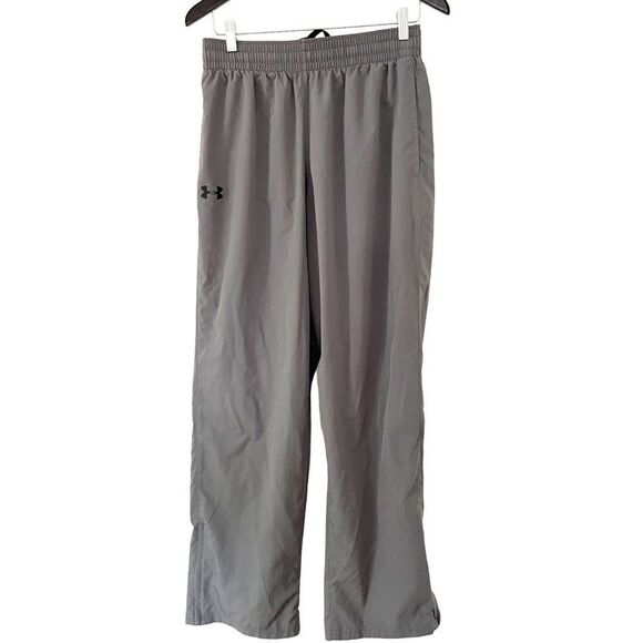 Under Armour Grey Loose Lined Ankle Zipper Track Pants - Picture 1 of 9